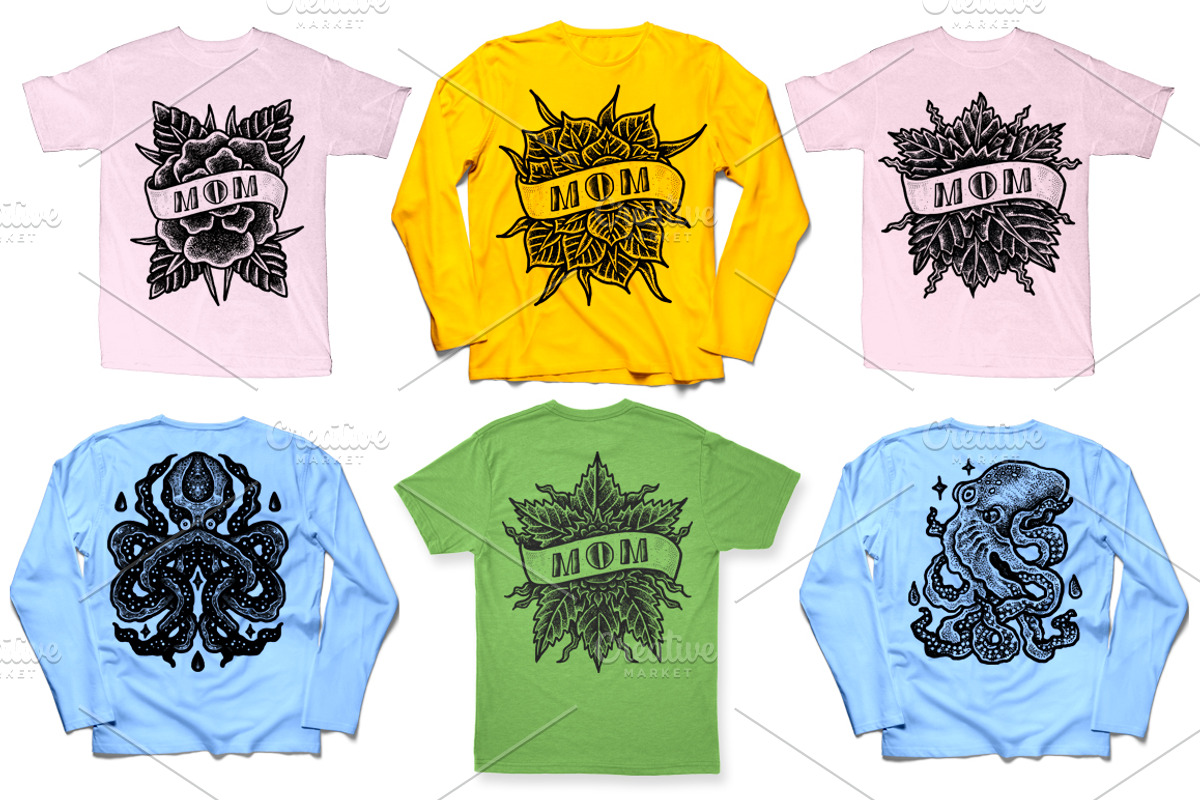 100 Tattoo-Style Tee Designs, an Object Illustration by Design by sebrodbrick (Photo 22 of 34)