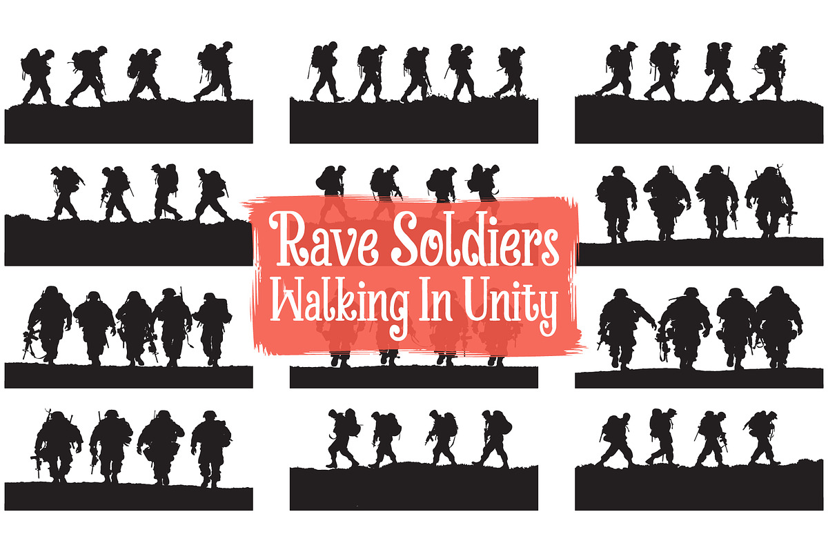 Loyal Troops Walking as One, an Illustration by Designs_River