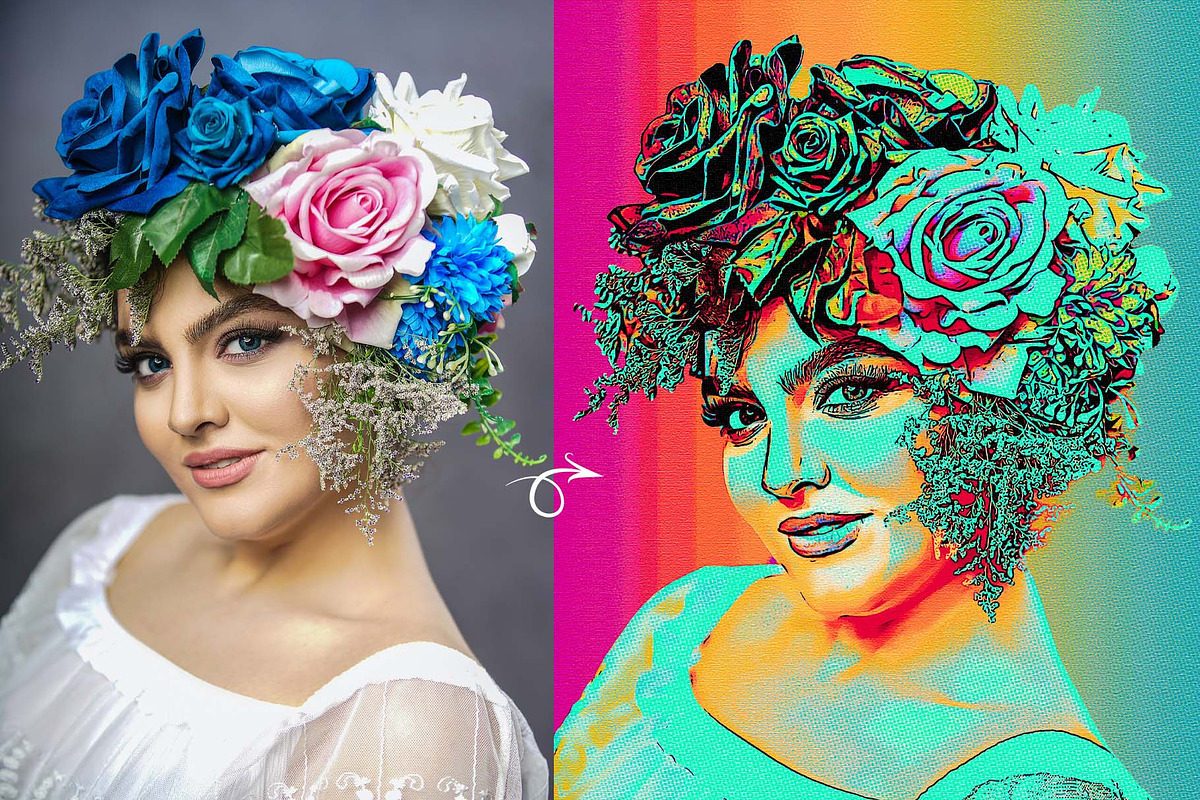 Retro Oil Paint Illustration Action, an Action Add-On by MRI STUDIO (Photo 9 of 12)