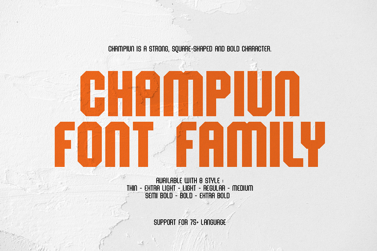 Champiun – Bold and Powerful Sports, a Sans Serif Font by Dikas Studio (Photo 2 of 12)