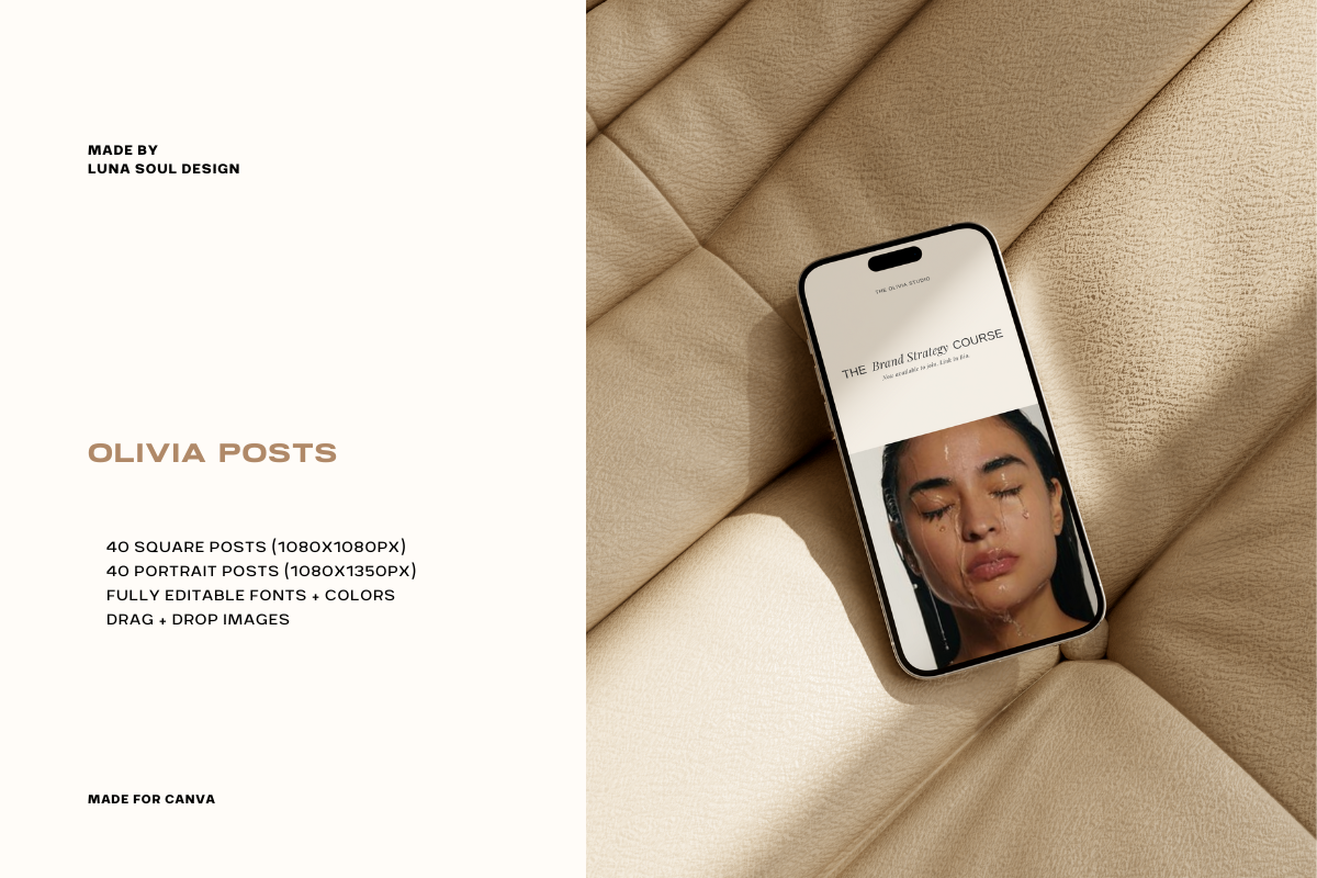 OLIVIA | Social Media Template, a Social Media Template by Luna Soul Design (Photo 3 of 10)