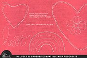 Procreate Stitched Brushes, a Brush Add-On by Studio Kitsch (Thumbnail 3 of 5)