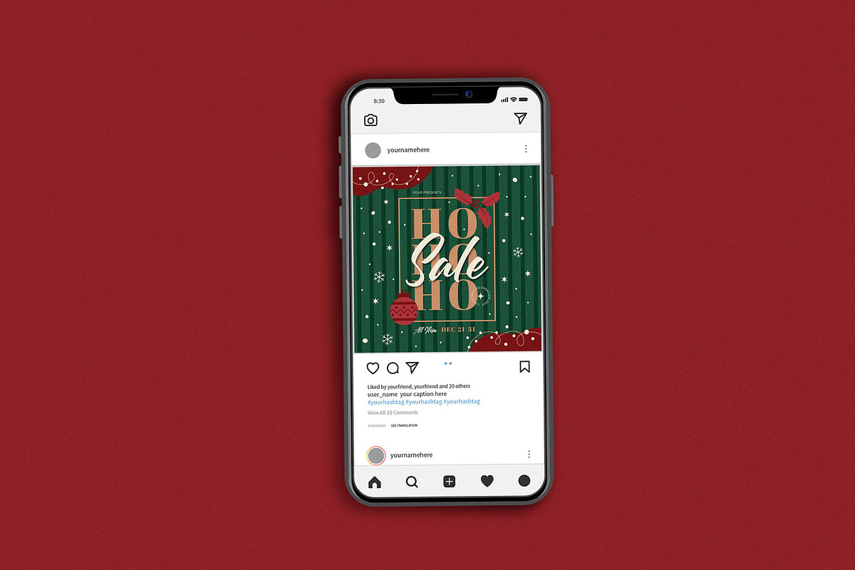 Hohoho Sale Green, a Flyer Template by Me55enjah Design (Photo 3 of 4)