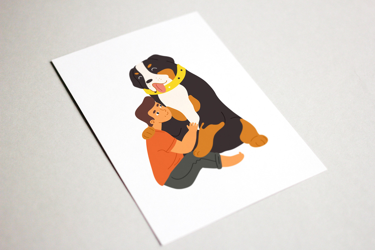 Children with cute animals, pets set, an Animal Illustration by Good Studio (Photo 5 of 5)