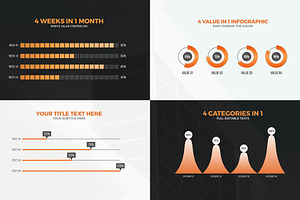 4 Value Infographic Charts (.Mogrt), a Templates & Theme by MinnaPicture