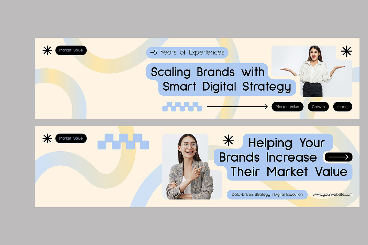 Modern Gradient Linkedin Banner, a Social Media Template by Neermana (Photo 3 of 4)