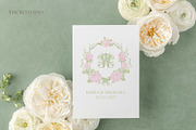 Peonies and roses wedding crest, a Decorative Illustration by Encre Studio (Thumbnail 5 of 5)