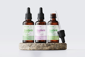 Essential Oil Label Template, an Object Graphic by Dev.Rawat21