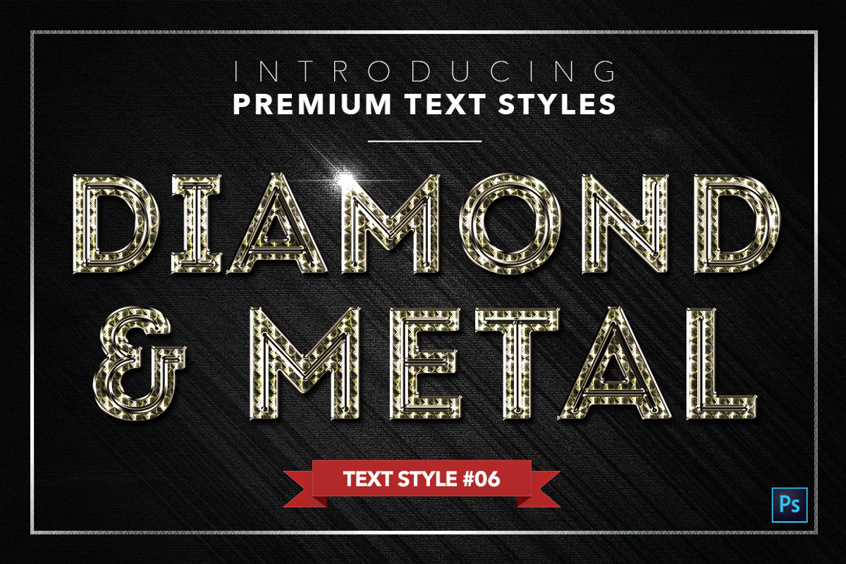 Diamond & Metal #2 - 16 Text Styles, a Layer Style Add-On by Jonas Stensgaard (Photo 7 of 19)