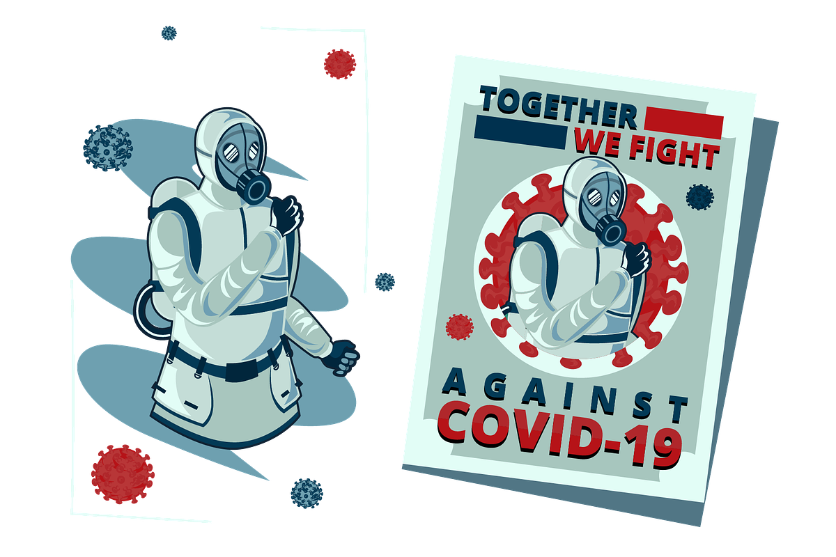 Against Covid-19 - Poster Design, an Illustration by Hellas Fellas Studio (Photo 2 of 2)