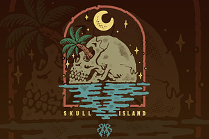 The skull island vintage style