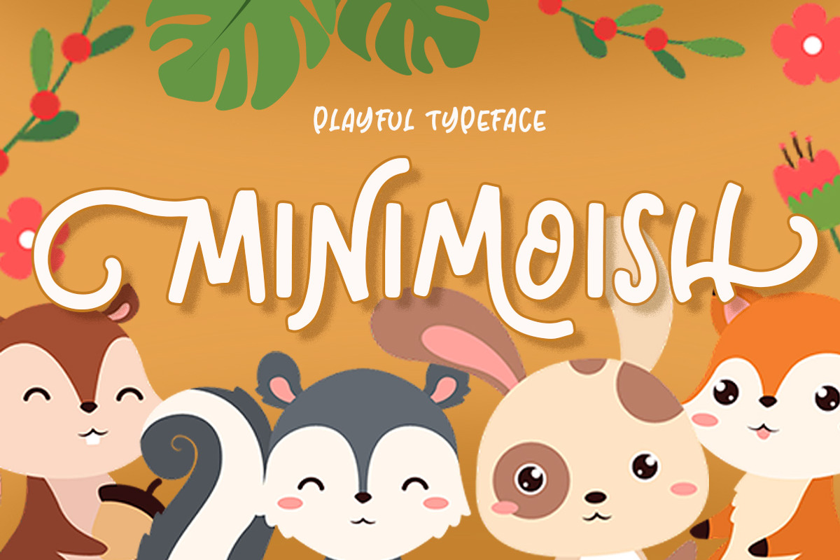 Minimoish - Playful Typeface, a Script Font by Littlehand (Photo 1 of 8)