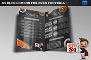 A5 Bi-Fold Menu Euro 2016 Football, a Brochure Template by Studio 19 (Thumbnail 2 of 7)