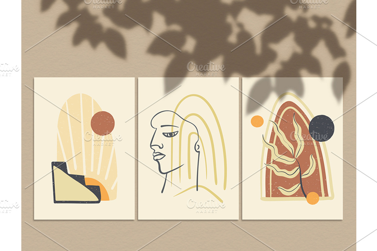 Abstract Graphic Set - Wall Decor, an Illustration by NatalyN (Photo 2 of 2)