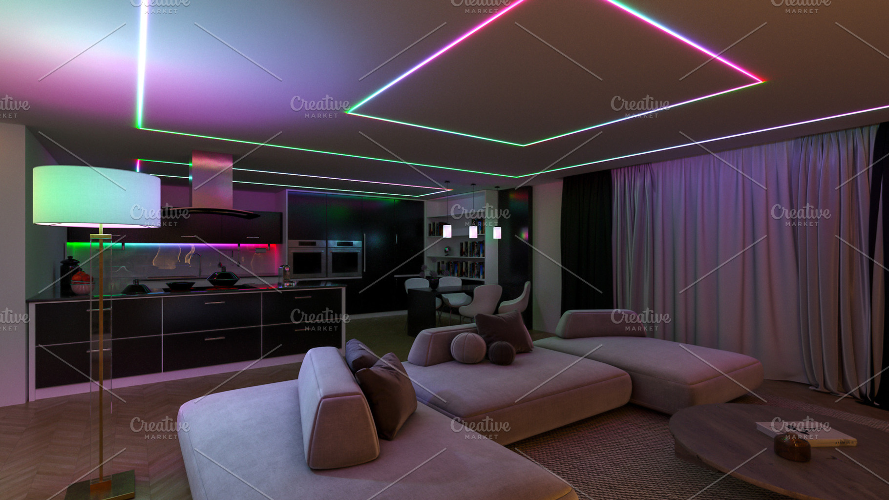 Modern open-concept interior blendin, an Architecture Photo by Pozitivo