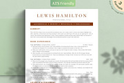 ATS Friendly Resume Template, a Resume Template by CreativeLandStudio (Thumbnail 1 of 10)
