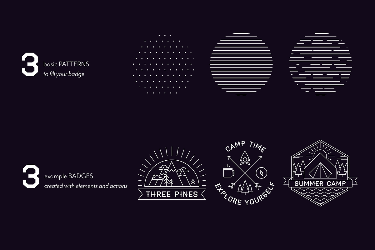 Outdoor Line Badges Creator, an Action Add-On by so.called.masha (Photo 6 of 7)