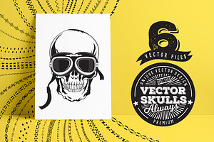 Set Of Vector Skull Icons