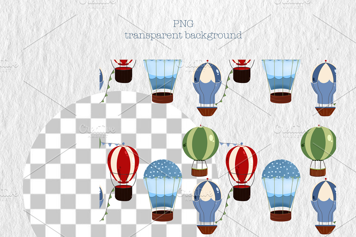 Hot Air Ballons Seamless Pattern, a Decorative Illustration by Oleksandra Illustrates (Photo 7 of 12)