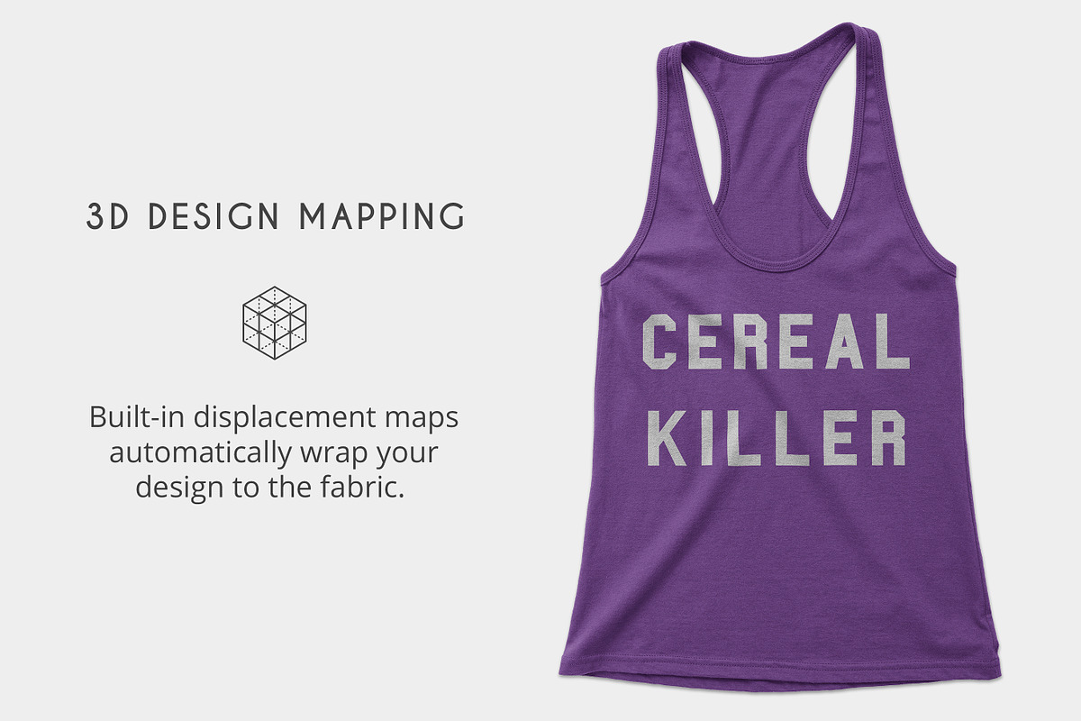 Women's Racerback Tank-Top Mockups, an Apparel Mockup by Photific (Photo 4 of 6)