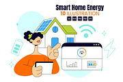 10 Smart Home Energy Illustration, a Technology Illustration by denayunebgt (Thumbnail 1 of 4)