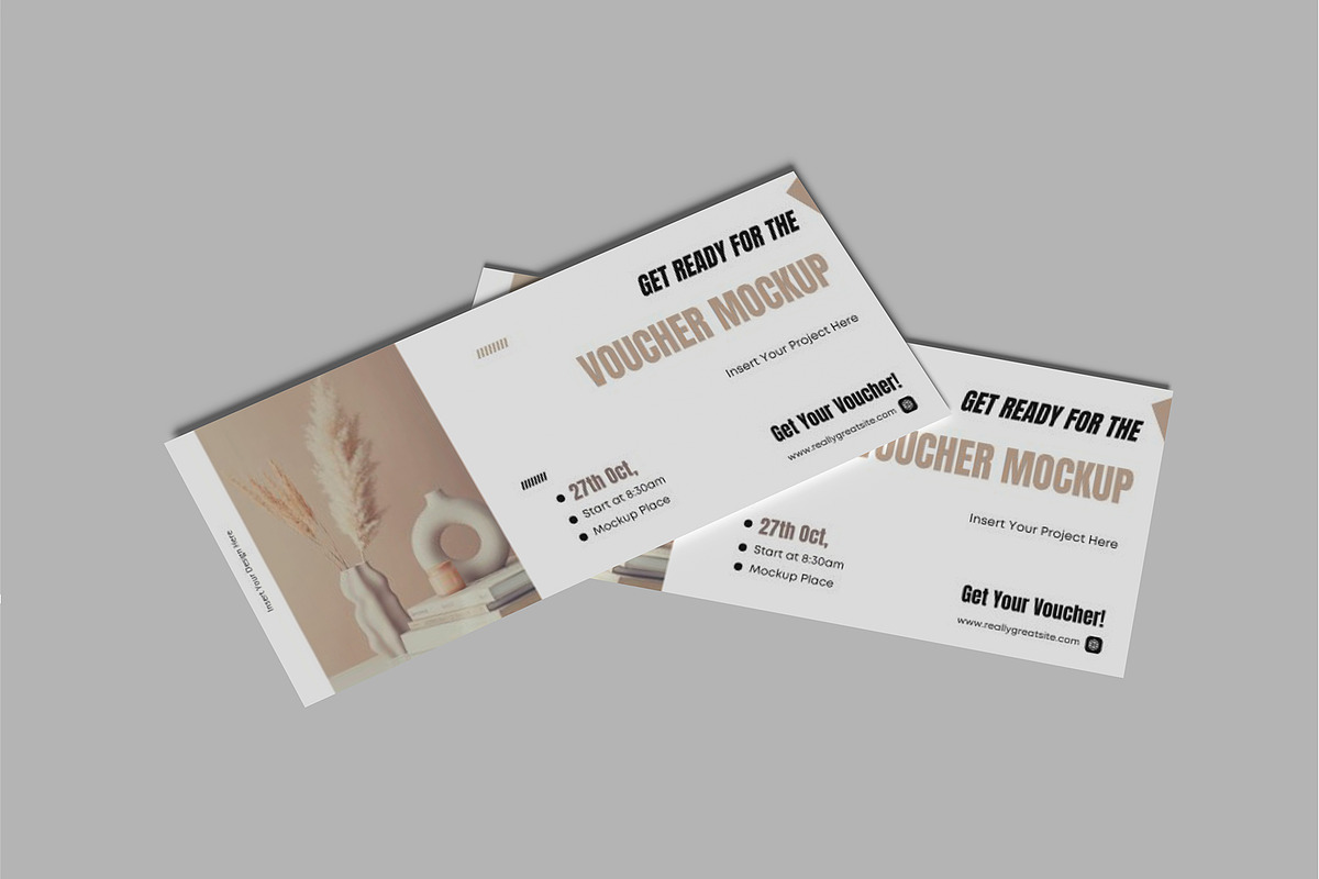 Gift Voucher Mockup, a Print Template by lamorastudio (Photo 2 of 11)