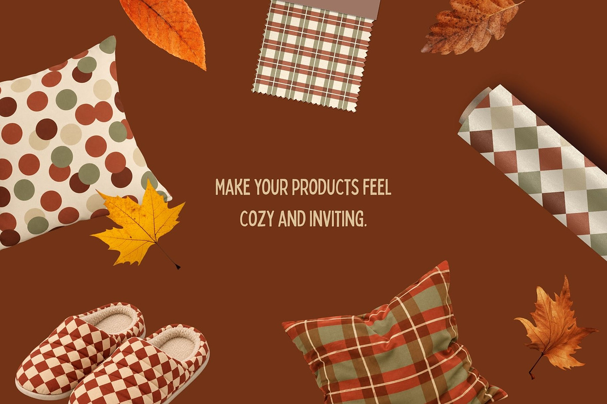 Retro Autumn Seamless Patterns, a Pattern Graphic by Checks & Dots (Photo 10 of 10)