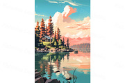 Landscape posters in retro style, an Object Illustration by Bubert Art (Thumbnail 7 of 9)