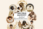 NEUTRAL NATIVITY CLIPART PACK, a Person Illustration by Daring Digies (Thumbnail 1 of 9)