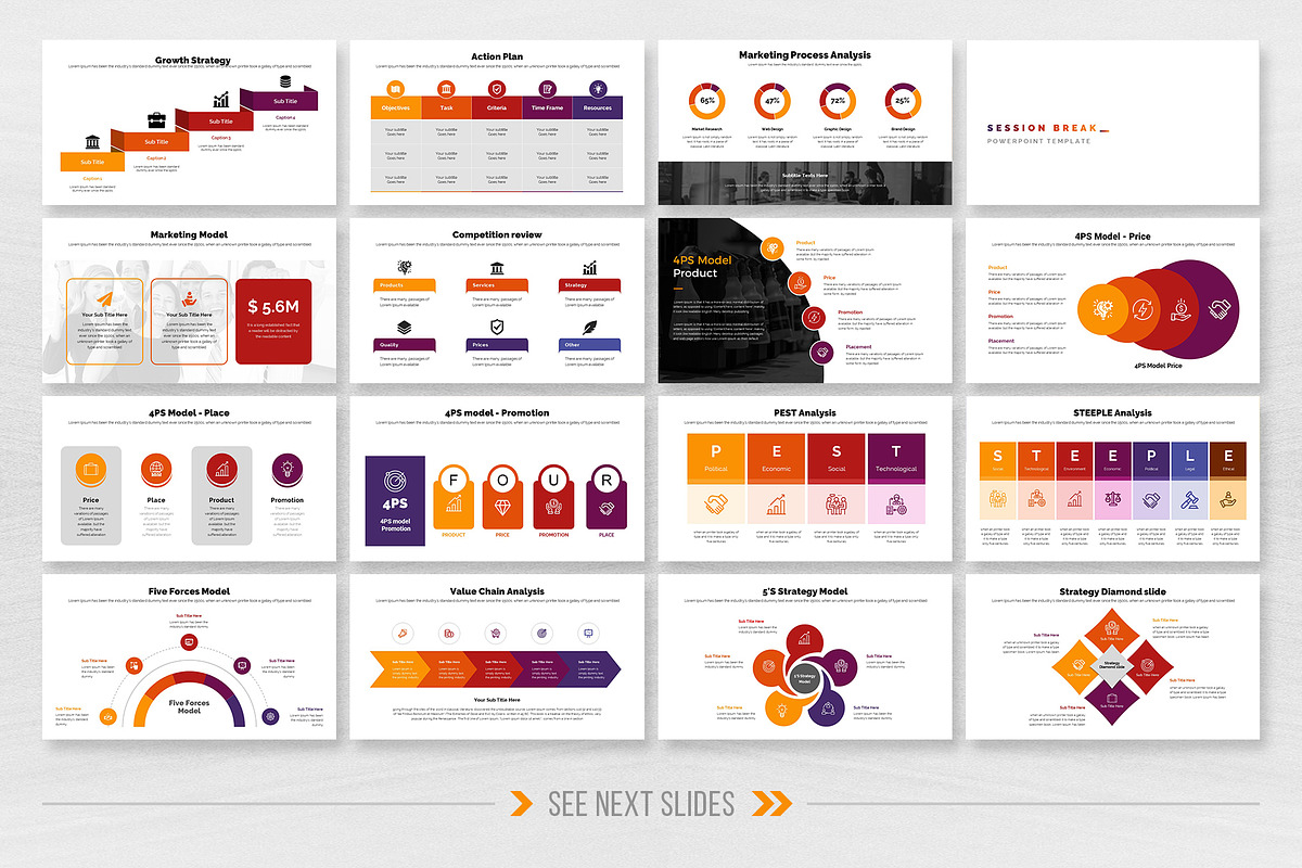 Marketing Strategy PowerPoint, a Presentation Template by White Graphic (Photo 6 of 9)