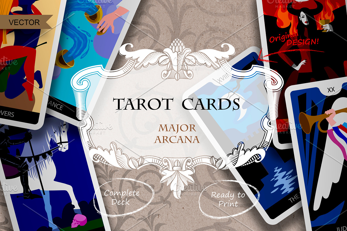 Vector Tarot Cards – Major Arcana, an Object Illustration by Retro Graphic Box (Photo 4 of 5)