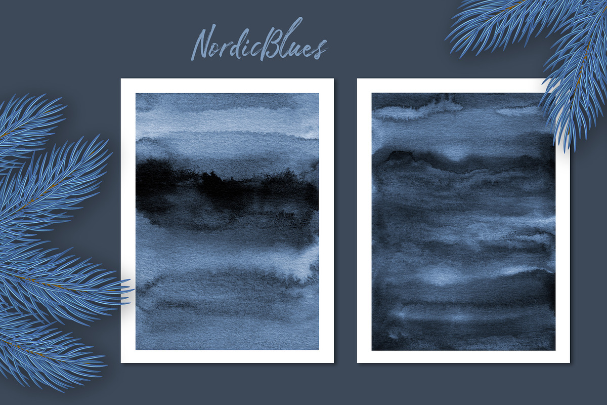 NordicBlues Watercolor Pack, a Texture Graphic by Marmoris.Arts (Photo 10 of 24)