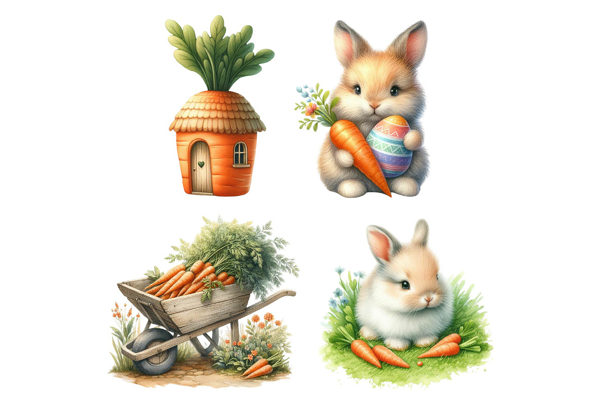 Easter Bunny Clipart, an Illustration by DreamPrint404 (Photo 5 of 6)