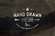 Vintage Hand Drawn Style Logos, a Branding & Logo Template by Hustle Supply Co. (Thumbnail 1 of 5)