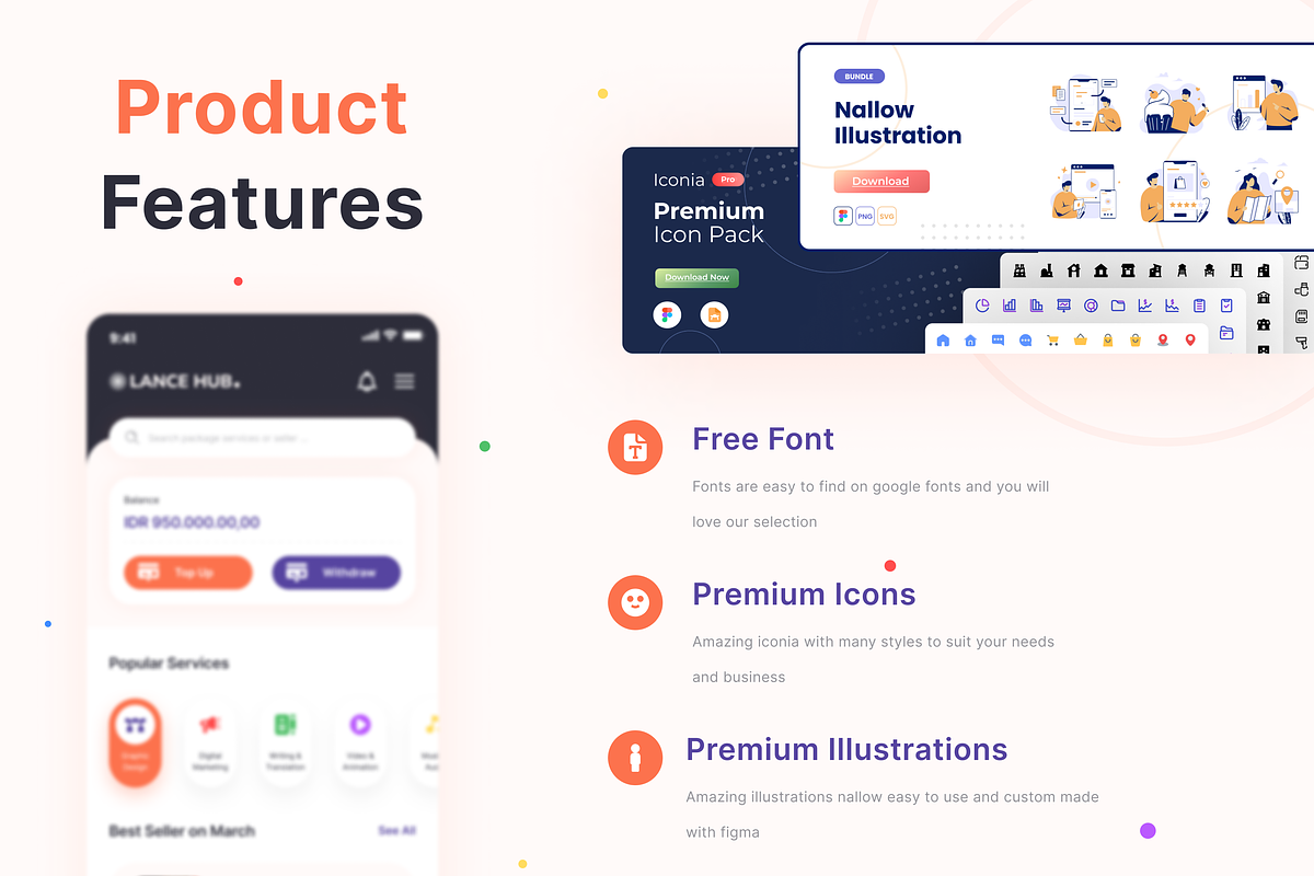 Lance Hub UI Kit, an UI Kit Template by Kawalan Studio (Photo 3 of 3)