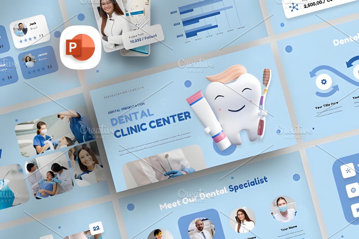Dental Clinic Center PowerPoint Temp, a Presentation Template by Coco Bloom (Photo 1 of 4)