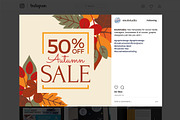 Autumn / Fall Social Media Templates, a Social Media Template by Esui Studio (Thumbnail 7 of 10)