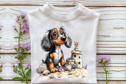 Summer Dachshund Dog PNG Clipart Set, a Seasonal Illustration by OK Design (Thumbnail 5 of 6)