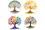 Sacred Tree of Life Clipart Bundle, an Illustration by DreamCafeArt (Thumbnail 4 of 6)