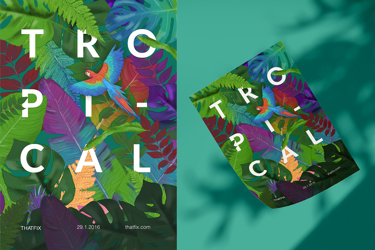 Colorful Tropical Summer Design Set, an Animal Illustration by Def Studio (Photo 7 of 7)