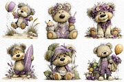 Whimsical Summer Teddy Bear Clipart, an Illustration by Craft Nest (Thumbnail 5 of 6)
