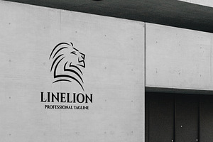 Line Lion Animal Logo