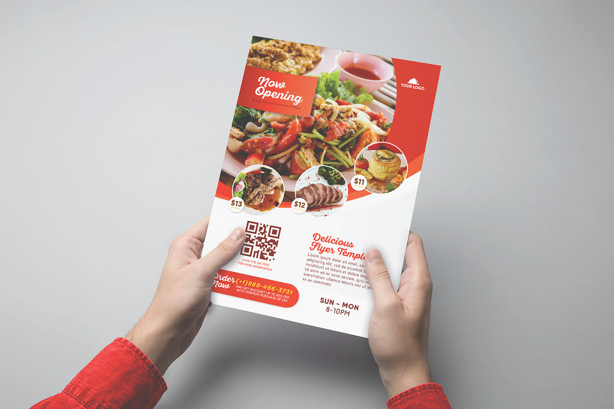 Sale food flyer design template, a Flyer Template by Workhu (Photo 3 of 3)