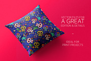 Day of The Dead pattern illustration, a Pattern Graphic by Visual Fear (Thumbnail 5 of 9)