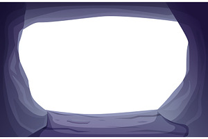 Stone cave background. Rock frame, an Illustration by Valerie Bodnar
