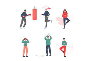 People Characters Caring about, a Person Illustration by TopVectors