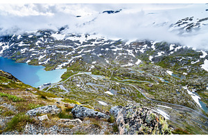 View of djupvatnet lake from dalsnibba mountain norway featuring nature, a Nature Photo by Leonid Andronov