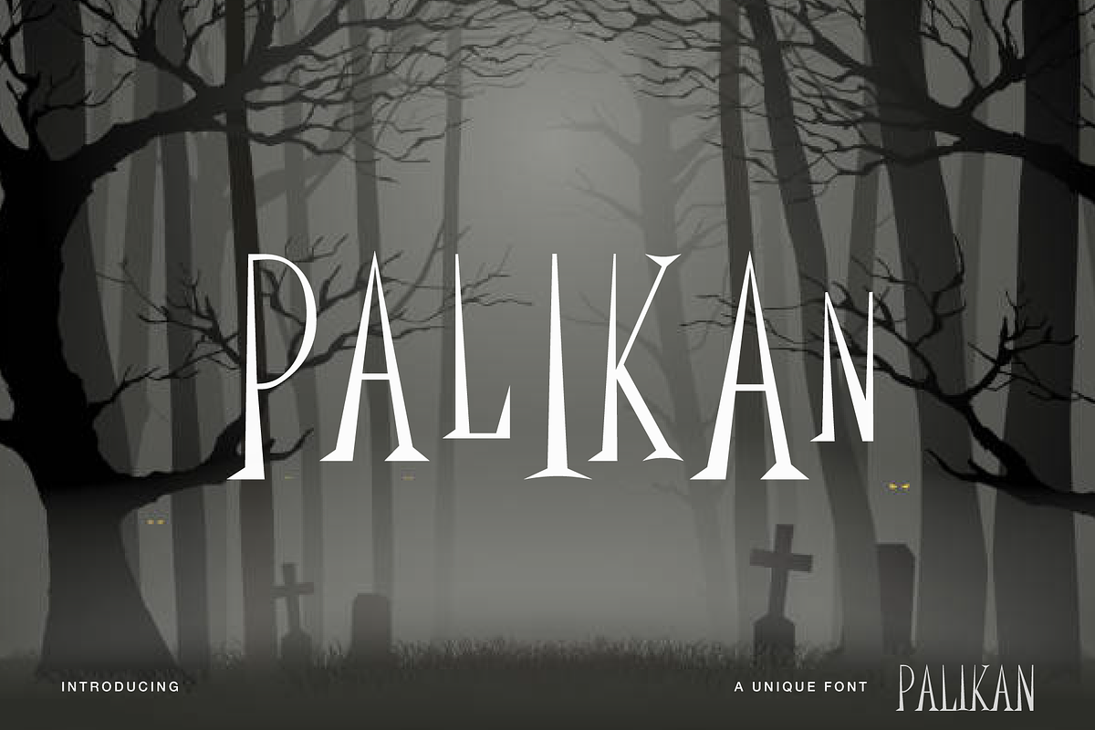 Palikan - Horror Display, a Serif Font by HipFonts (Photo 1 of 7)