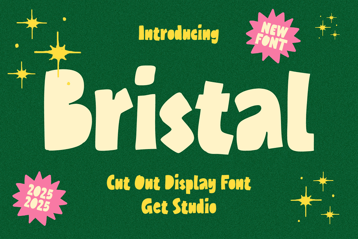 Bristal - Cut Out Display Font, a Sans Serif Font by Get Studio (Photo 1 of 10)
