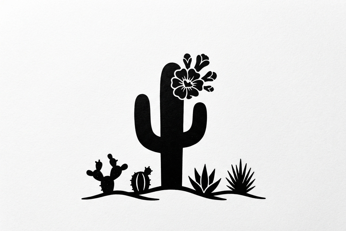 60 Desert Cactus Floral Silhouette, a Seasonal Illustration by Amazin_art (Photo 23 of 38)